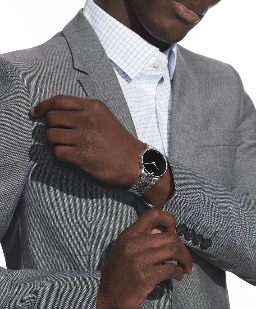 Museum Classic, Quartz, Black Dial, 40 mm stainless steel case, Bracelet