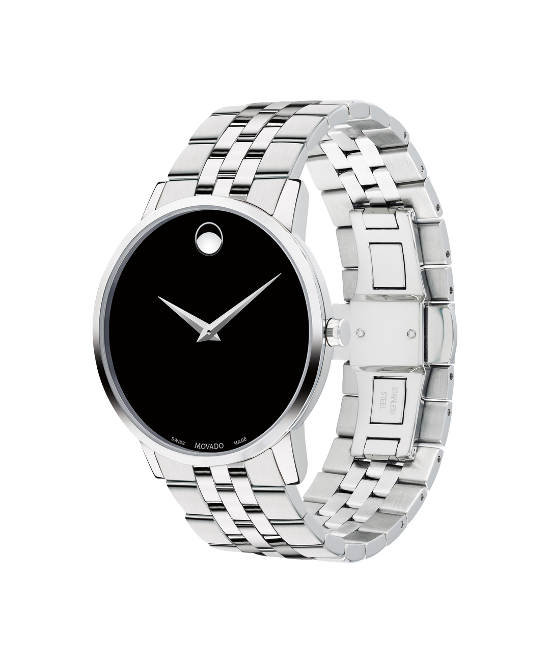 Museum Classic, Quartz, Black Dial, 40 mm stainless steel case, Bracelet