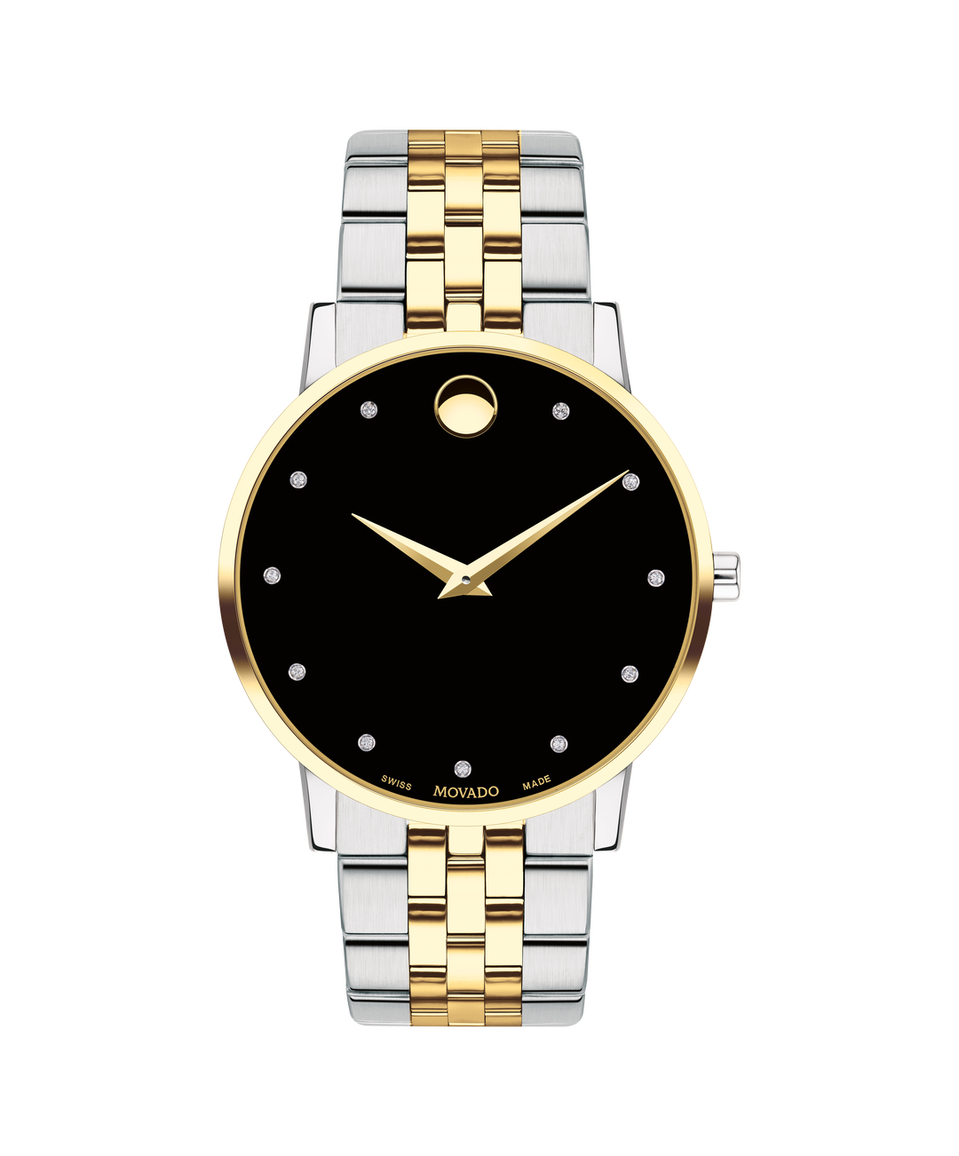 Museum Classic, Quartz, Black Diamond Dial, 40 mm, yellow gold PVD, stainless steel case, Bracelet