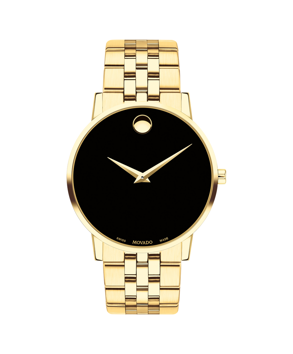 Museum Classic, Quartz, Black Dial, 40 mm, yellow gold PVD, stainless steel case, Bracelet