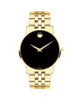 Museum Classic, Quartz, Black Dial, 40 mm, yellow gold PVD, stainless steel case, Bracelet