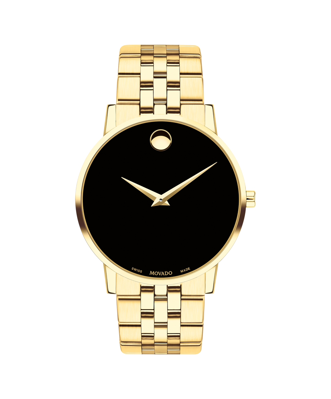 Museum Classic, Quartz, Black Dial, 40 mm, yellow gold PVD, stainless steel case, Bracelet