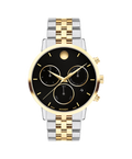 Museum Classic Chrono, Black Dial, 42mm Gold PVD Case, Bracelet
