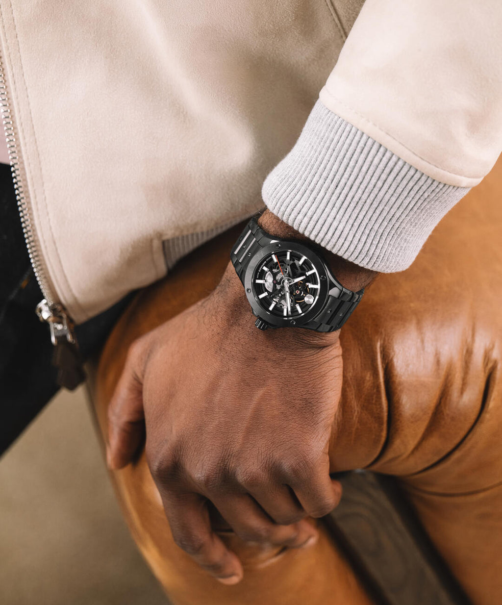 Alta SE Skeleton, Automatic, 43.5mm Black PVD St. Steel, Bracelet