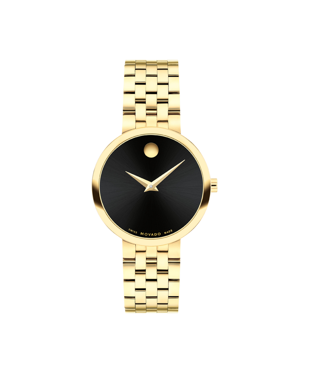Museum Classic, quartz, Black Dial, 29.5 mm Gold PVD stainless steel case, Bracelet
