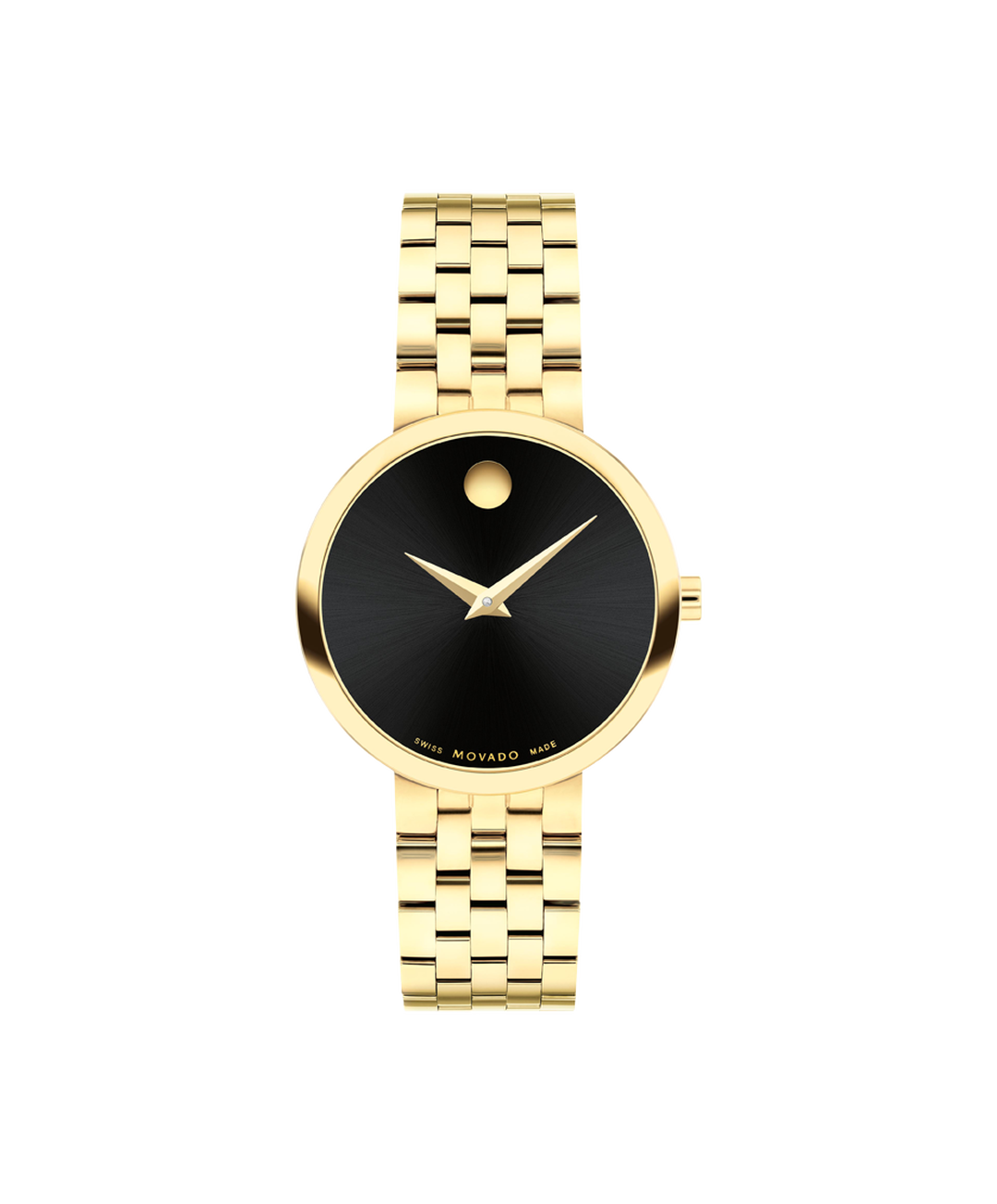 Museum Classic, quartz, Black Dial, 29.5 mm Gold PVD stainless steel case, Bracelet