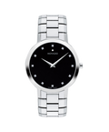 Faceto, Quartz, Black Dial, 39mm Stainless Steel Case, Bracelet