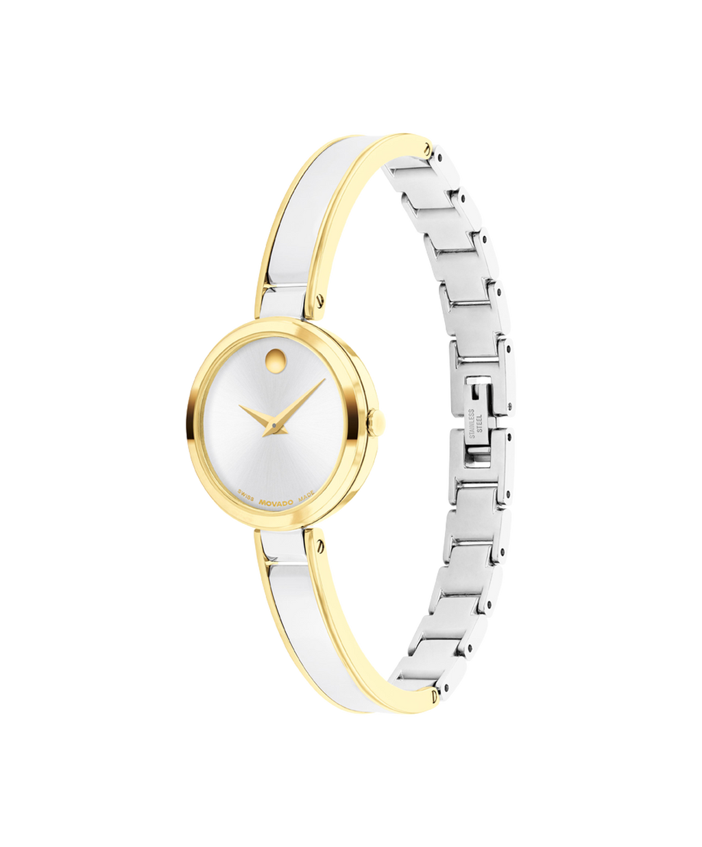 Moda, Quartz, Silver Sunray Dial, 24mm Stainless Steel Case, Bangle Bracelet