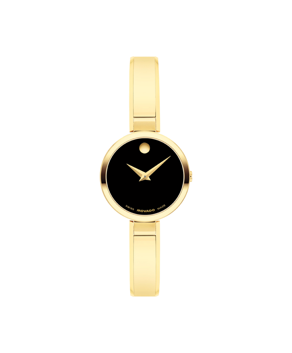 Moda, Quartz, Black Dial, 24mm Gold PVD Stainless Steel Case, Bangle Bracelel