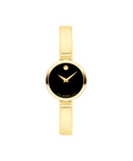 Moda, Quartz, Black Dial, 24mm Gold PVD Stainless Steel Case, Bangle Bracelel