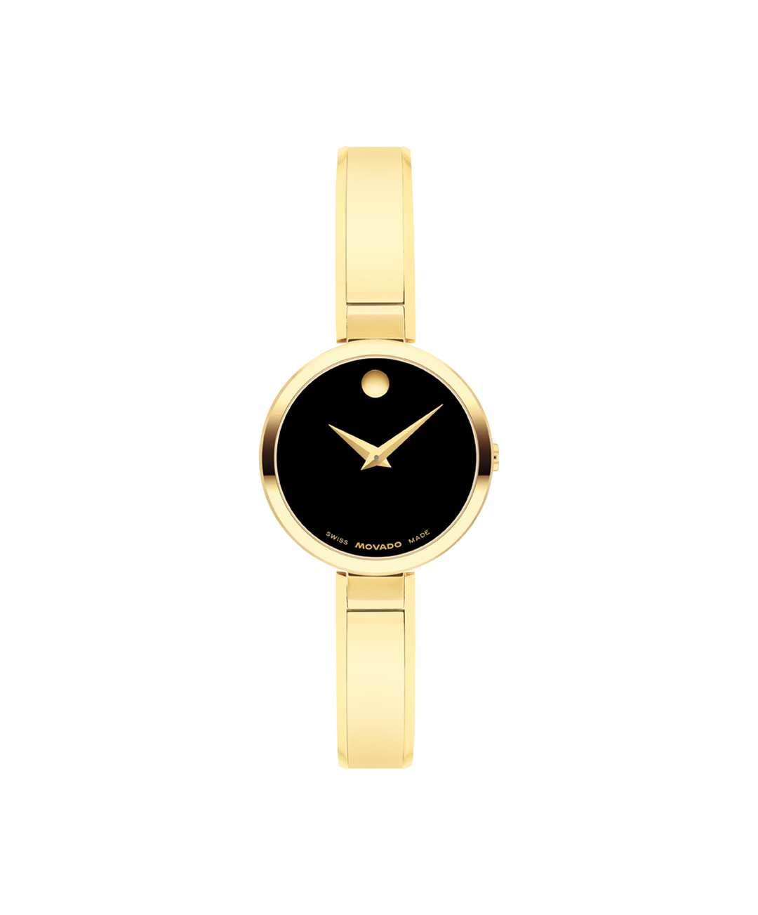 Moda, Quartz, Black Dial, 24mm Gold PVD Stainless Steel Case, Bangle Bracelel