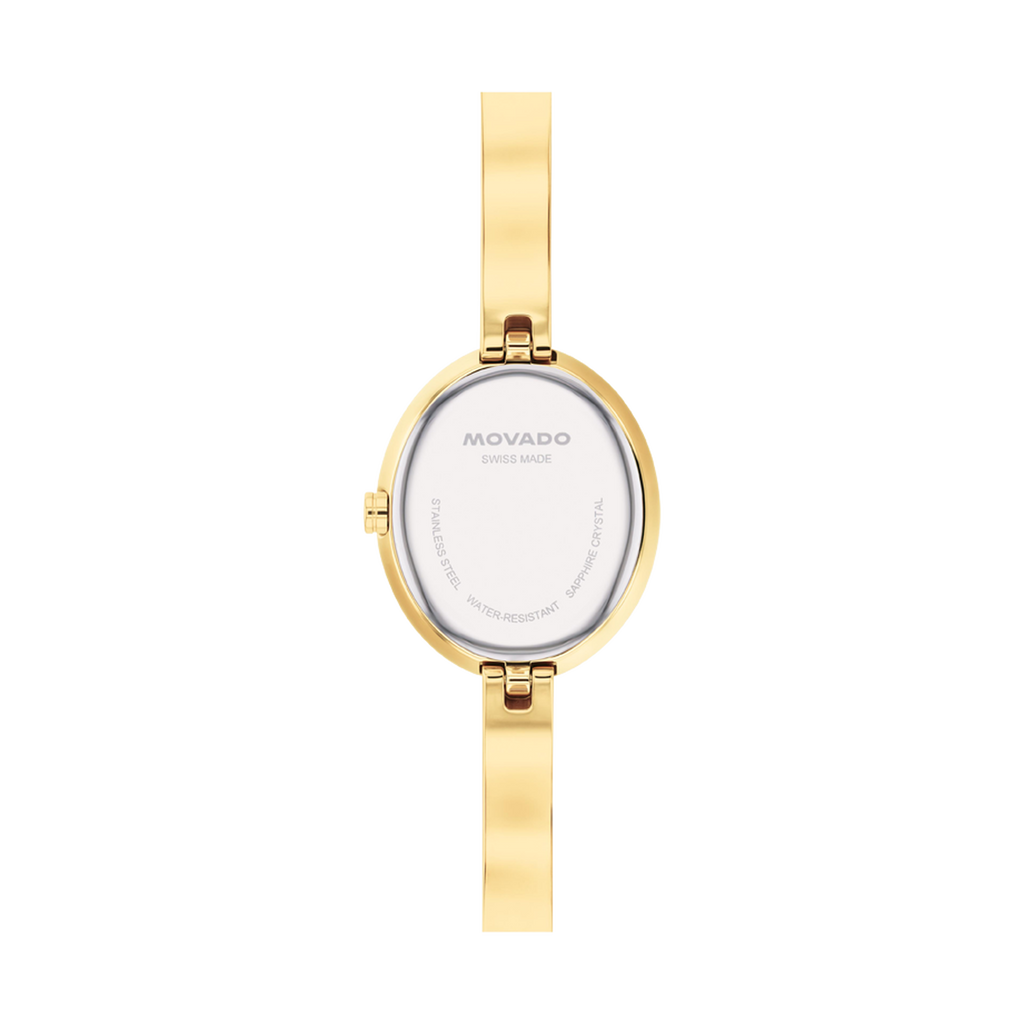 Museum Bangle, Quartz, Beige Dial, Lab Diamond Bezel, 21.5mm by 25.5mm, yellow gold PVD, Bangle (Copy)