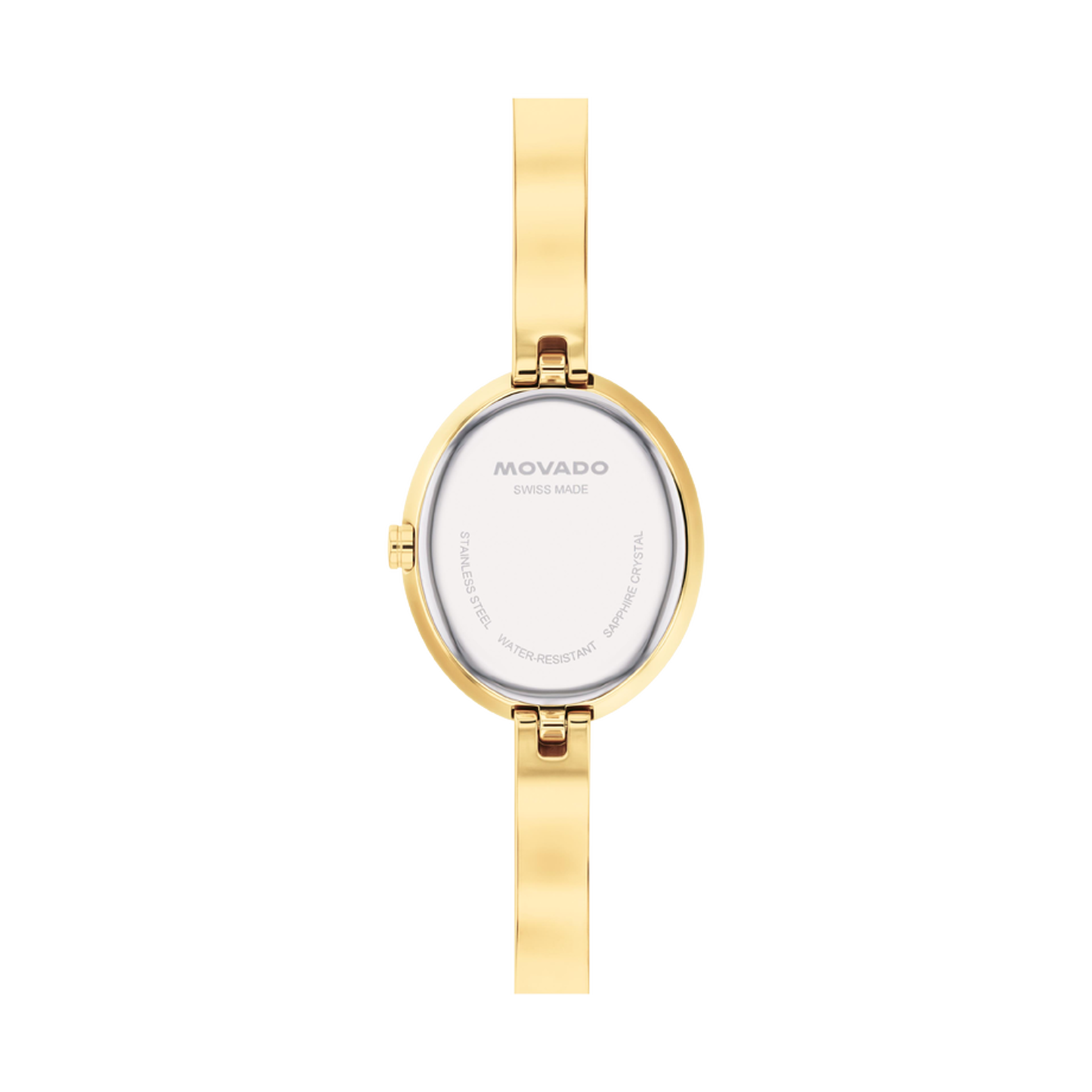 Museum Bangle, Quartz, Beige Dial, Lab Diamond Bezel, 21.5mm by 25.5mm, yellow gold PVD, Bangle (Copy)
