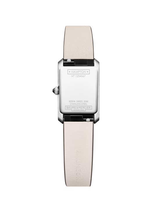 Hampton 10859 Quartz, 28 x 17.75mm Steel Case, Leather