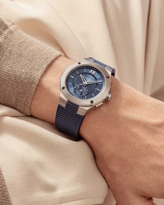 Riviera 10761 Automatic, Tideograph, 43mm Steel Case, Rubber Strap