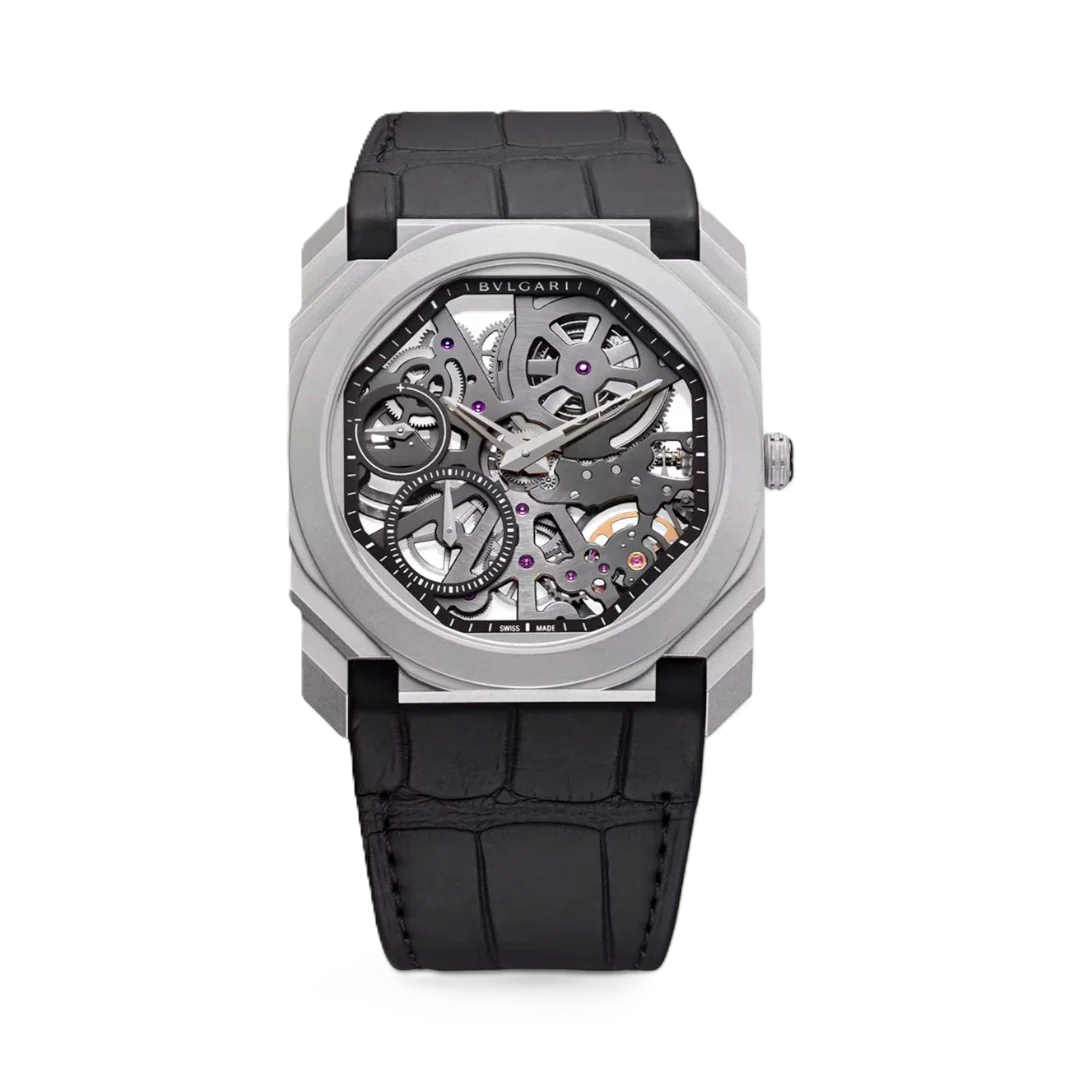 Bulgari Octo Finissimo Titanium Skeleton Manual Wind Men's Watch