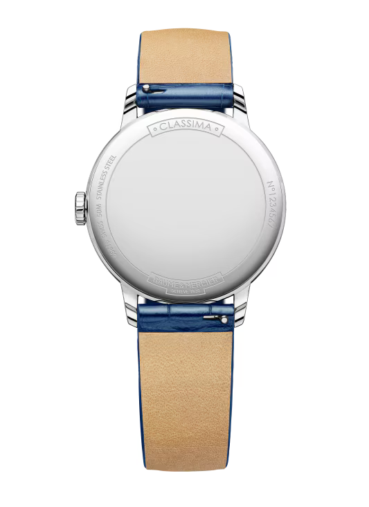 Classima 10329 Quartz, Moon Phase, Diamond Set Dial, 31 mm Steel Case, Leather