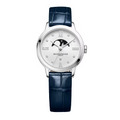 Classima 10329 Quartz, Moon Phase, Diamond Set Dial, 31 mm Steel Case, Leather