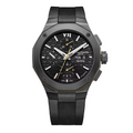 Riviera 10625 Automatic Chronograph, Date Display, 43mm Steel Case, Rubber Strap