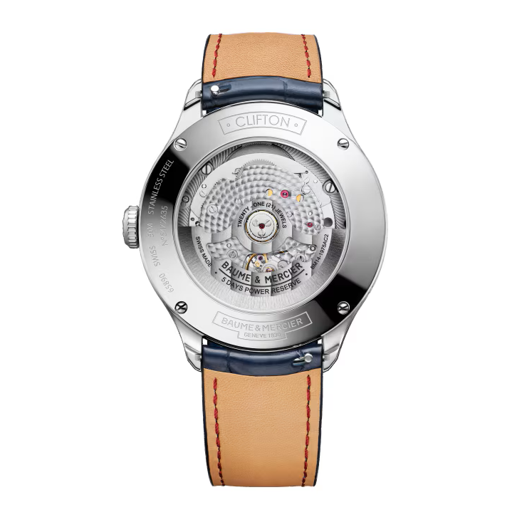 Clifton 10548 Automatic Watch, Day, Date, Moon Phase, 42 mm, Leather