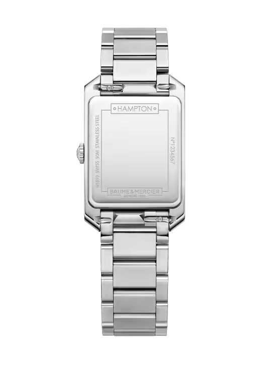 Hampton 10473 35mm x 22mm Steel Case, Quartz, Silver Dial, Steel