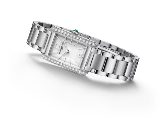 Hampton 10631 Quartz, Diamond-Set 35 x 22 mm Steel Case & Bracelet