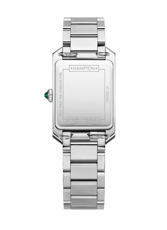 Hampton 10631 Quartz, Diamond-Set 35 x 22 mm Steel Case & Bracelet