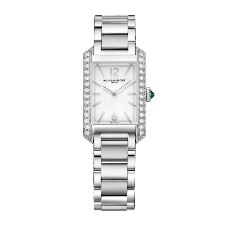 Hampton 10631 Quartz, Diamond-Set 35 x 22 mm Steel Case & Bracelet