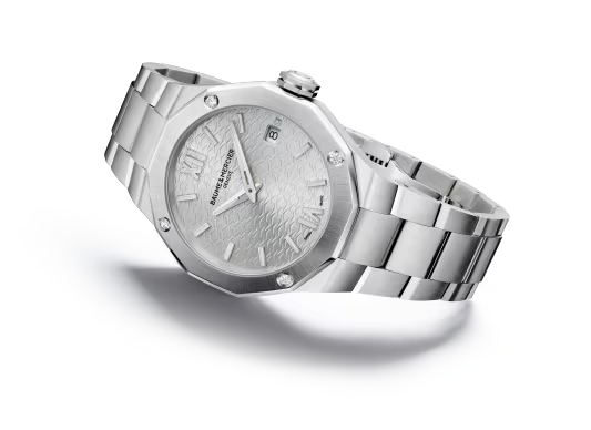 Riviera 10614 Quartz, Date Display, 36mm Diamond Set Steel Case & Bracelet