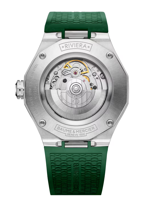 Riviera 10618 Automatic, Date Display, 42mm Steel Case, Rubber Strap