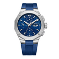 Riviera 10623 Automatic Chronograph, Date Display, 43mm Steel Case, Rubber Strap
