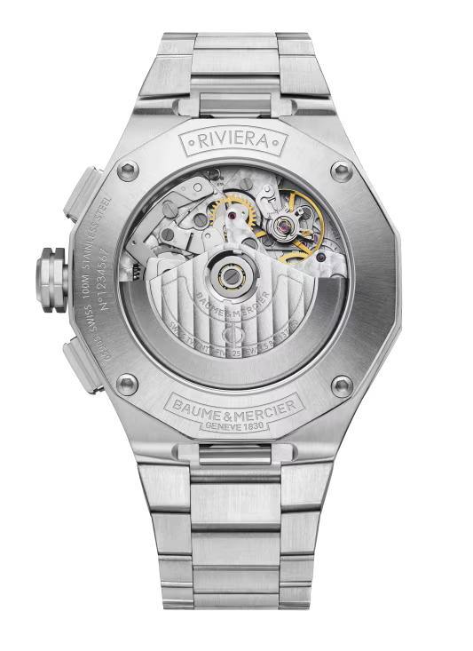 Riviera 10624 Automatic Chronograph, Date Display, 43mm Steel Case & Bracelet