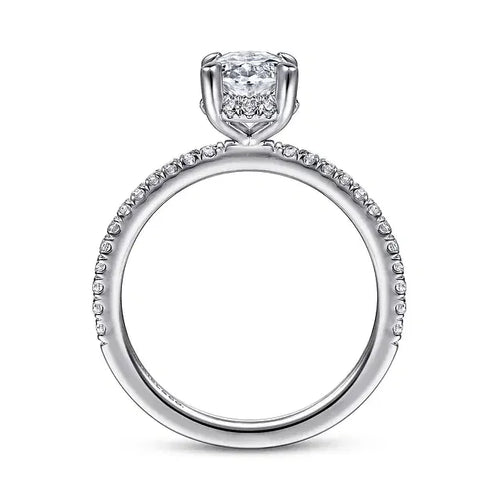 18k White Gold IGI 3.00 carat F VS1 Oval Brilliant Lab Diamond Ring - Shami Fine Watchmaking & Jewelry
