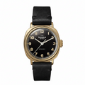 Shinola Mechanic 39mm case black dial leather strap - Shami Fine Watchmaking & Jewelry