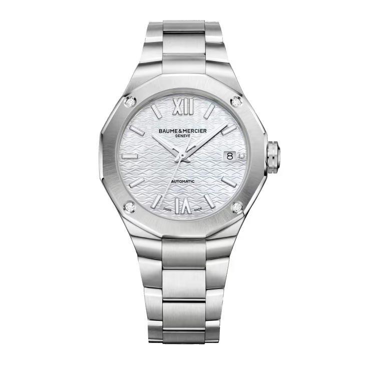 Riviera 10663 Automatic, Date Display, Diamond-Set 36mm Steel Case & Bracelet