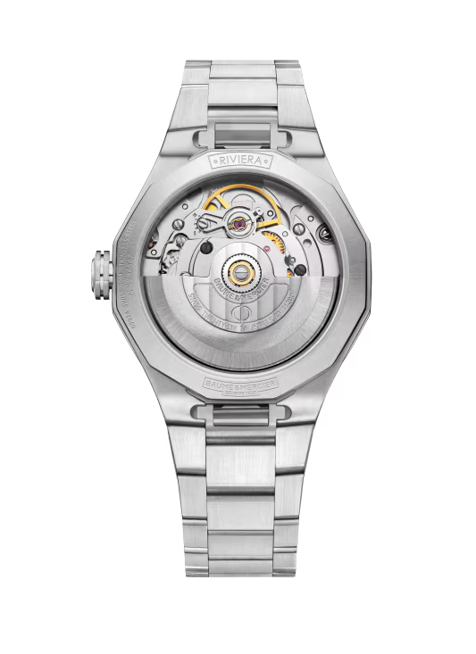 Riviera 10676 Automatic, Date Display, Diamond-Set 33mm Steel Case & Bracelet