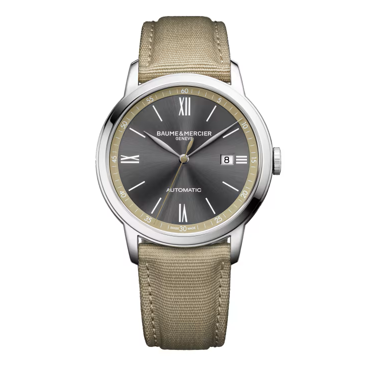 Classima 10695 Automatic, Date Display, 42mm Steel Case, Canvas