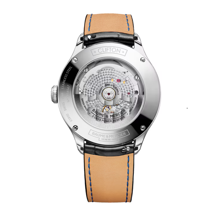 Clifton 10593 Automatic Watch, Moon Phase, Date, 42mm, Leather