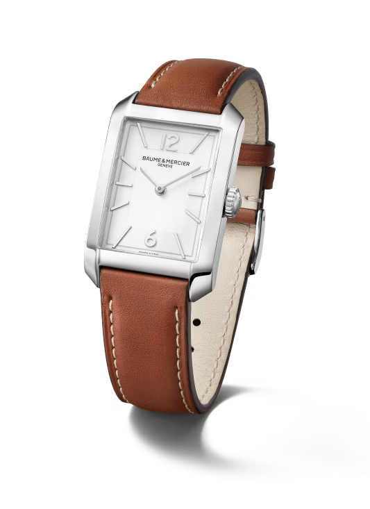 Hampton 10670 Quartz Watch, 43x27.5mm Steel Case, Leather Strap