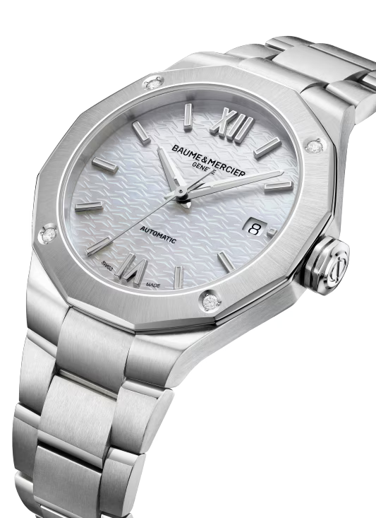 Riviera 10663 Automatic, Date Display, Diamond-Set 36mm Steel Case & Bracelet