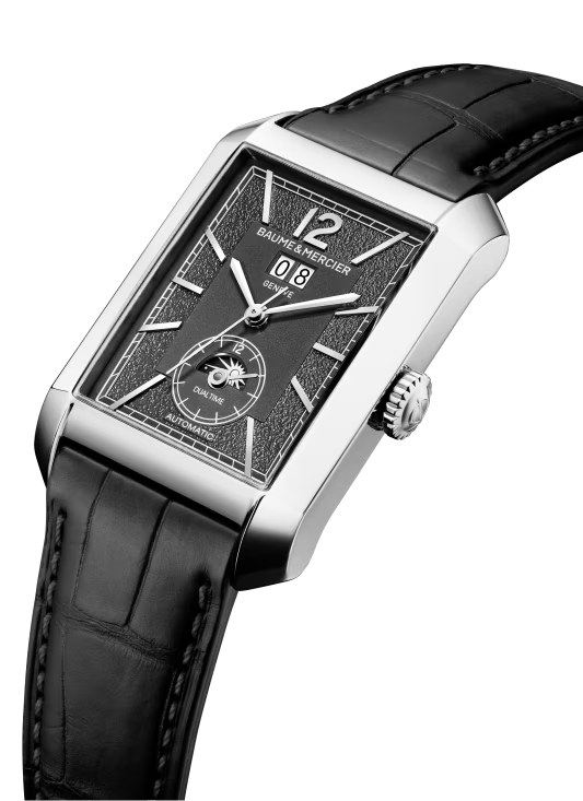 Hampton 10666 Automatic, Dual Time, Big Date, 48x31mm Steel Case, Leather Strap
