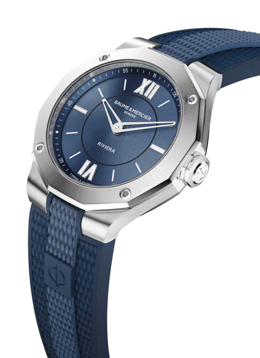 Riviera 10689 Quartz, 36mm Steel Case, Rubber Strap