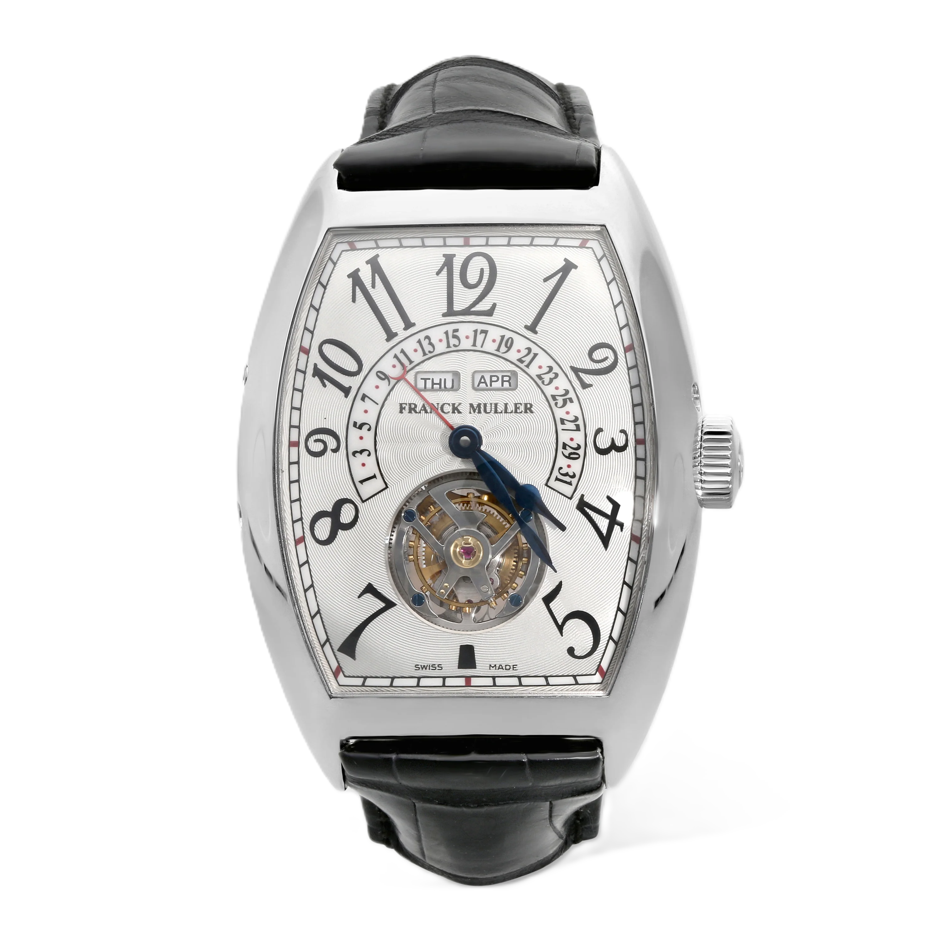 Franck Muller Cintree Curvex Master Calendar Tourbillon Platinum Manual Wind Watch