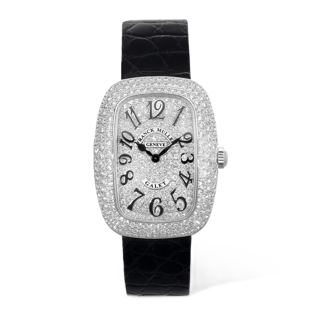 Franck Muller Galet 18K White Gold Diamond Quartz Watch