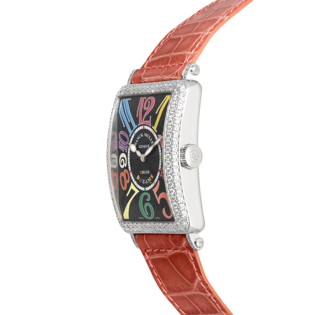 Franck Muller Long Island Color Dreams 18K White Gold Diamond Automatic Ladies Watch