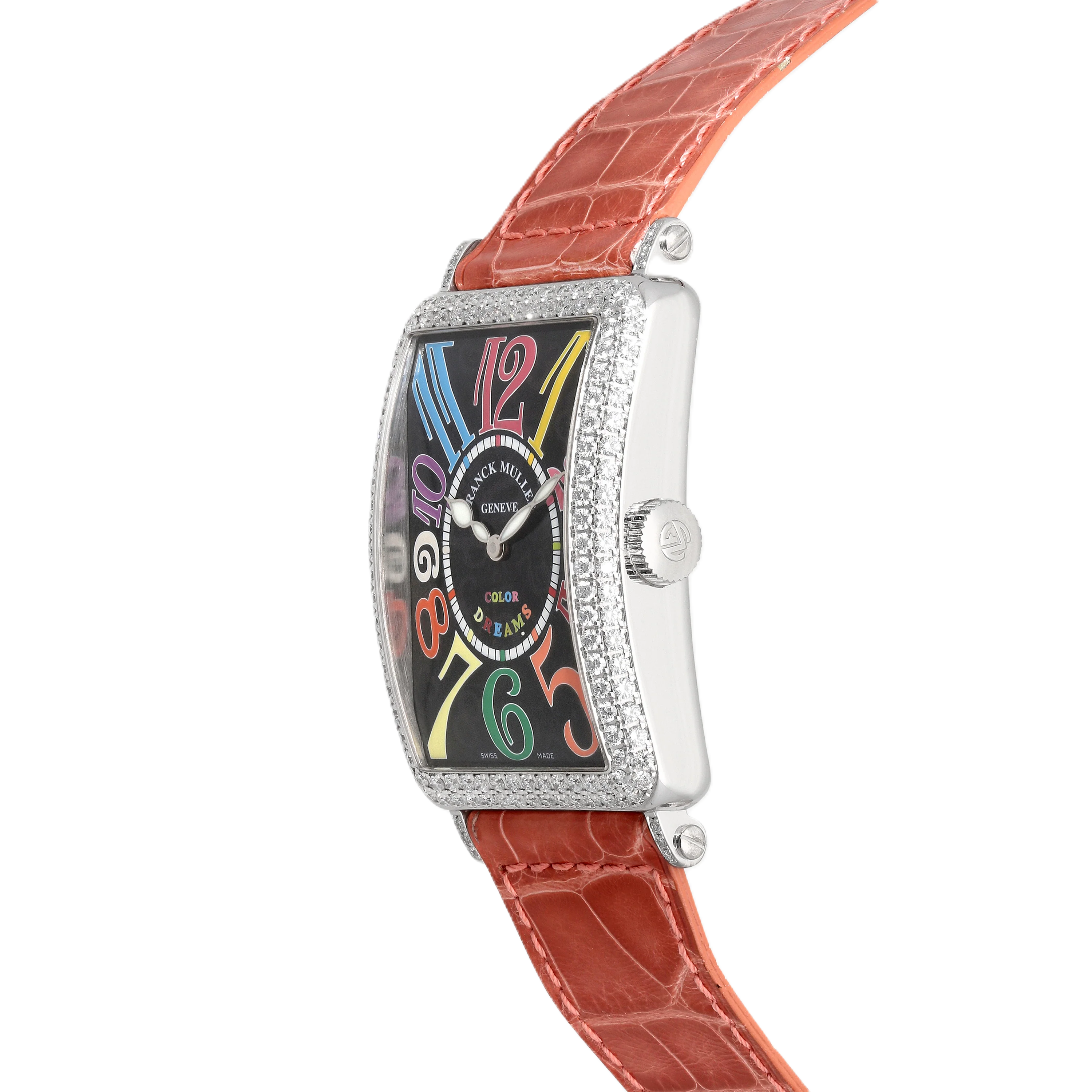 Franck Muller Long Island Color Dreams 18K White Gold Diamond Automatic Ladies Watch