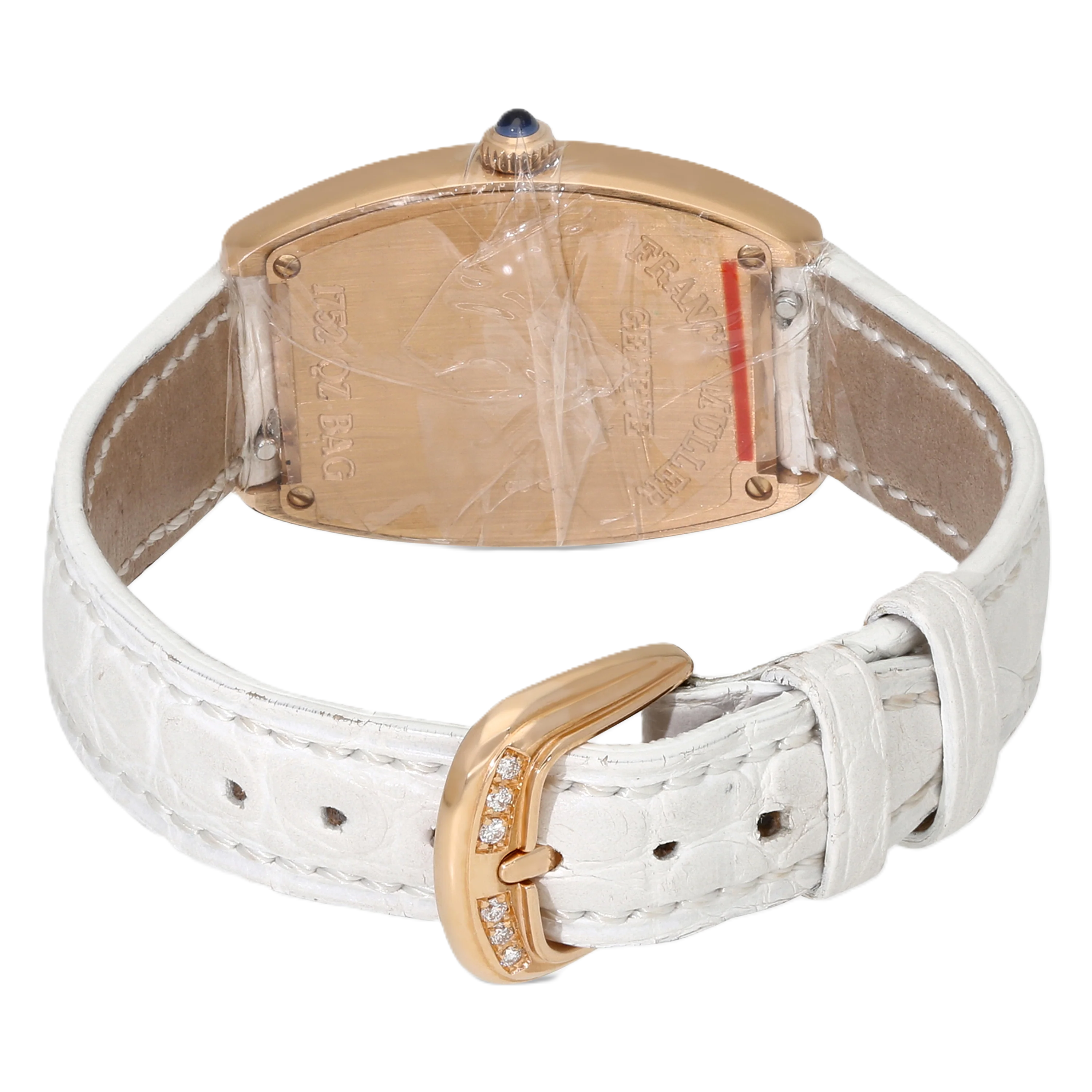 Franck Muller Cintree Curvex 18K Rose Gold Baguette Diamond Quartz Ladies Watch