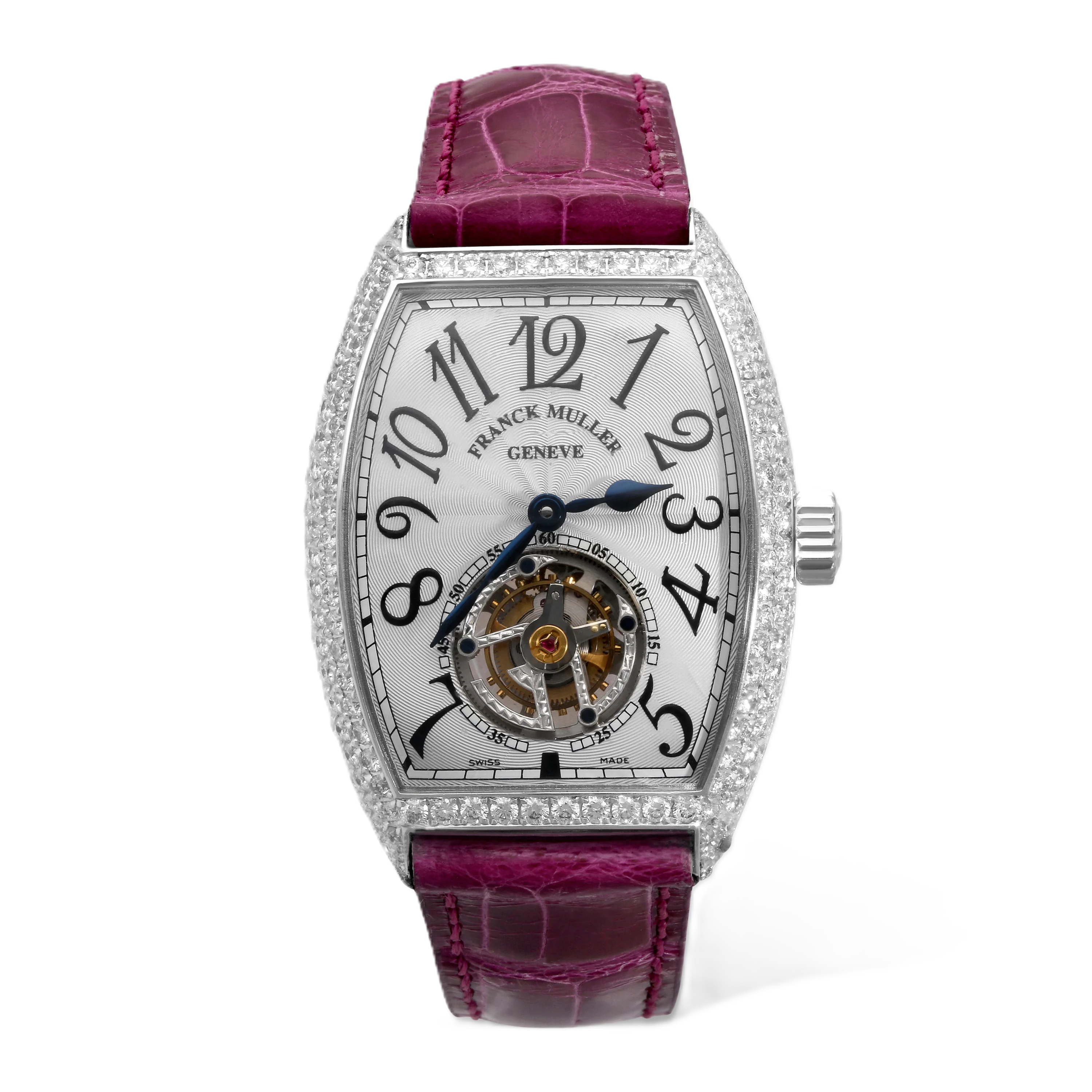 Franck Muller Master Imperial Tourbillon 18K White Gold Diamond Manual Wind Watch