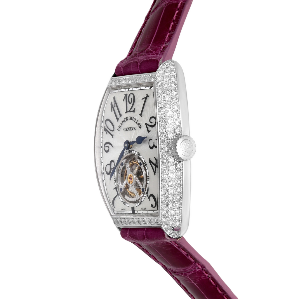 Franck Muller Master Imperial Tourbillon 18K White Gold Diamond Manual Wind Watch