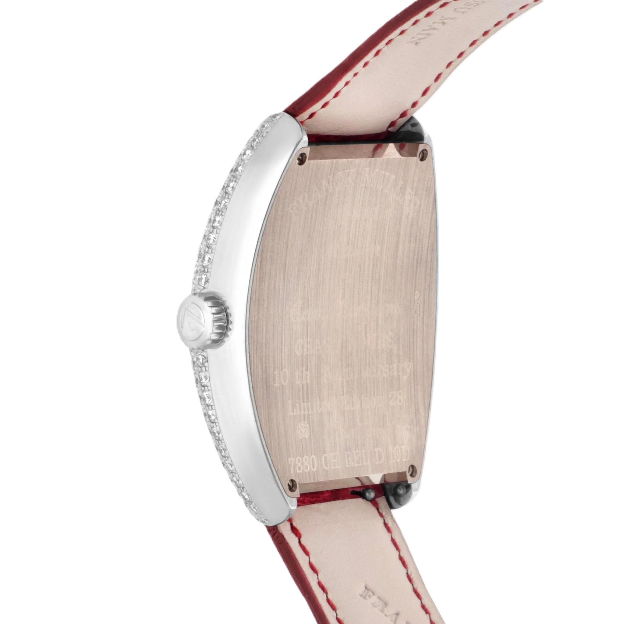 Franck Muller Cintree Curvex Crazy Hours 18K White Gold Diamond Automatic Unisex Watch